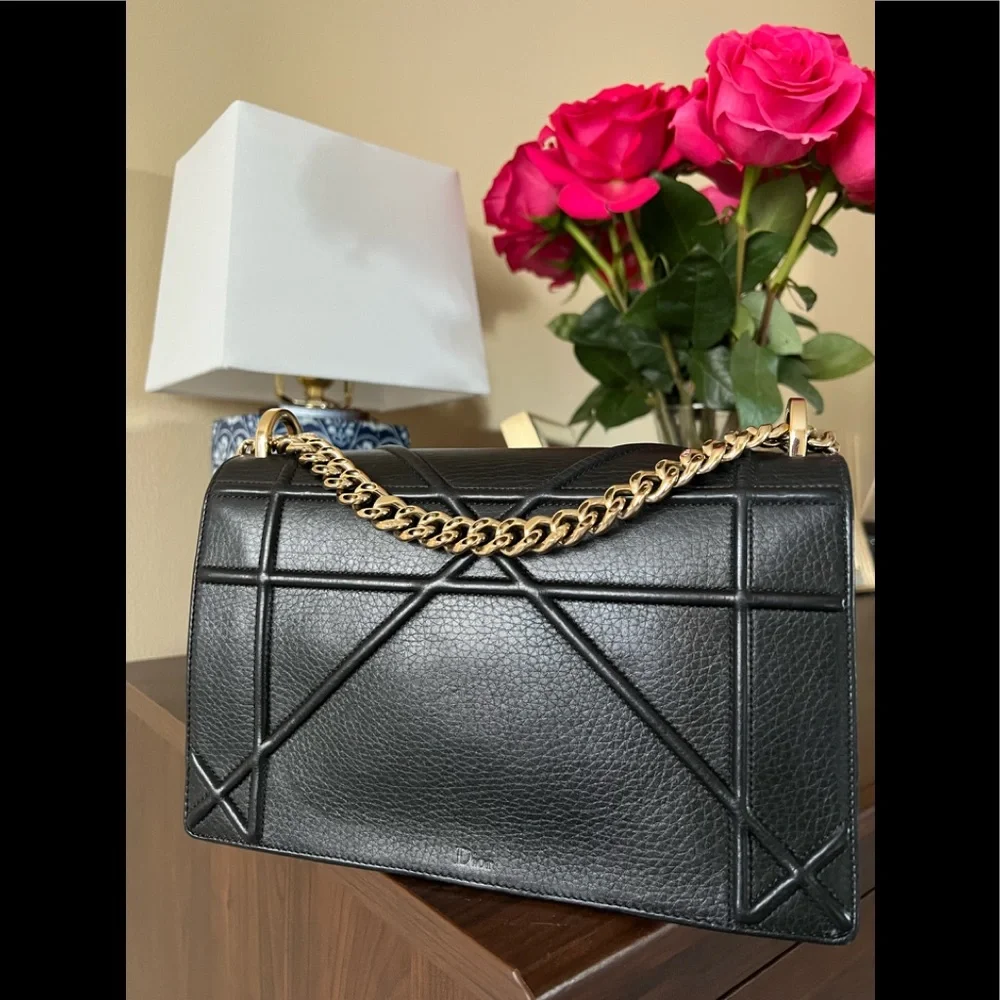 Dior Bag Diorama Black Leather, gold findings - Picture 6 of 16